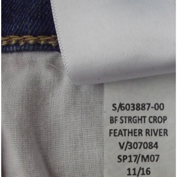 Old Navy Jeans Womens 6 x26" Boyfriend Straight Droit Mid Rise Stretch Crop blue - Picture 8 of 8